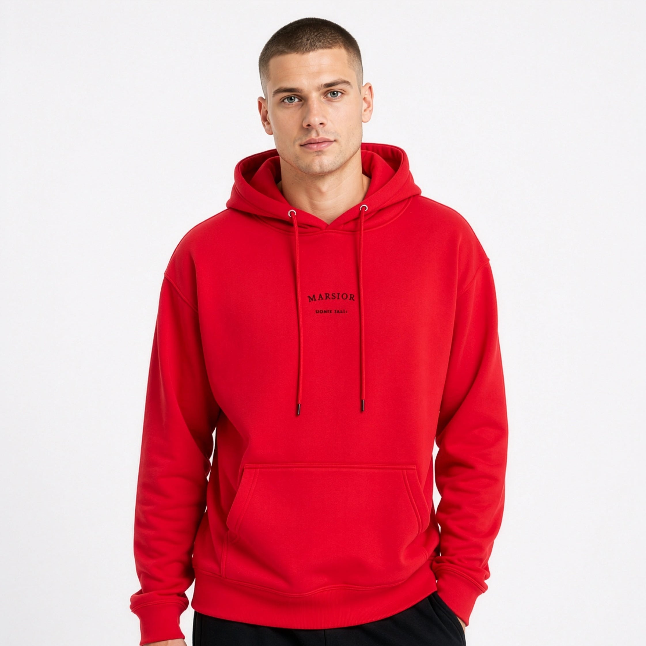 MARSIORSTUDIO. - FIERY RED HOODIE - 'FALLEN'